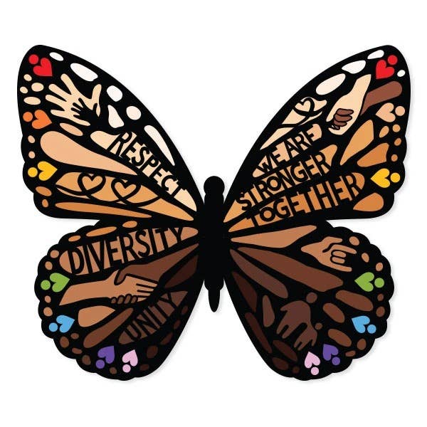 Diversity Butterfly Vinyl Stickers - SuperMom Headquarters