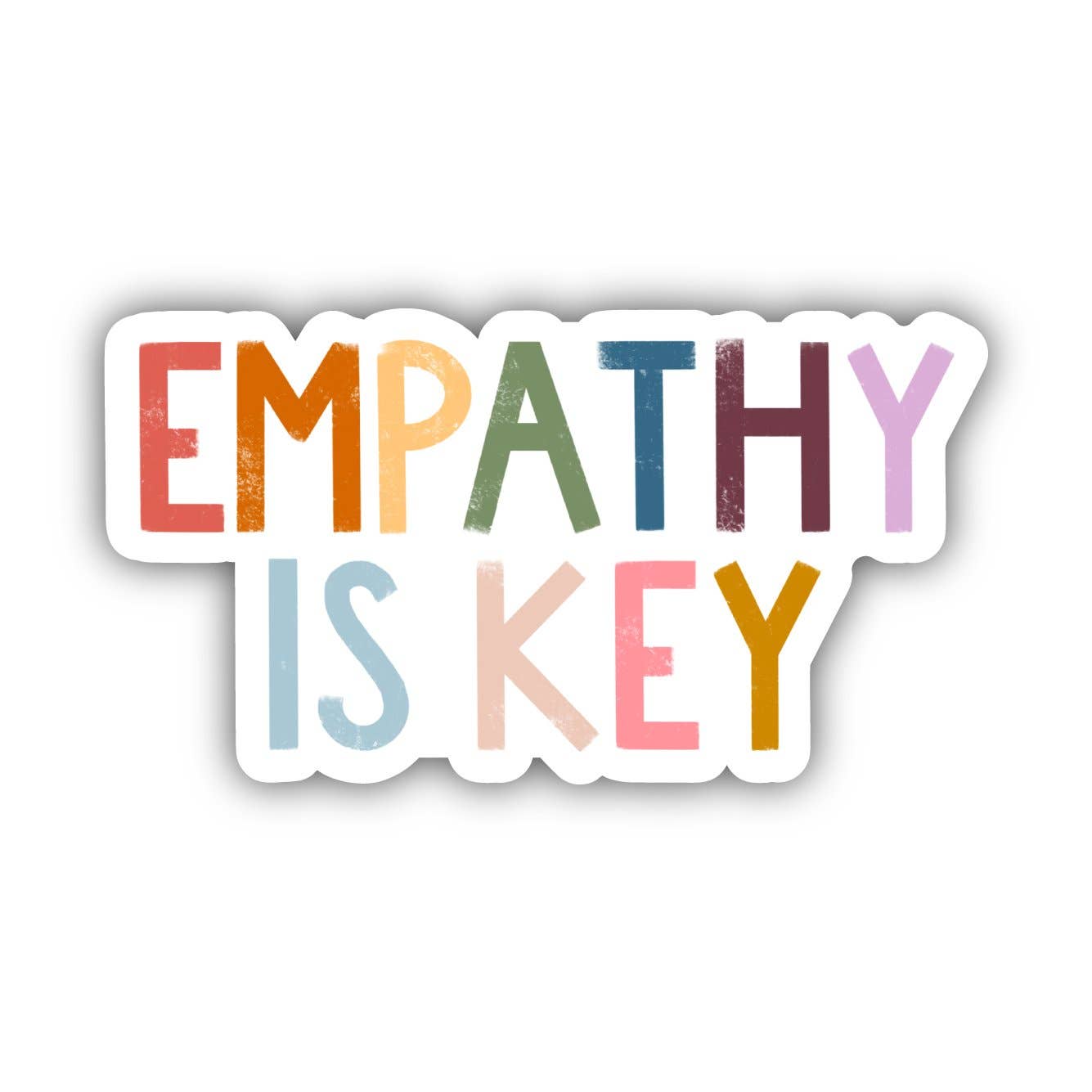 Empathy Is Key - Multicolor Lettering Sticker - SuperMom Headquarters