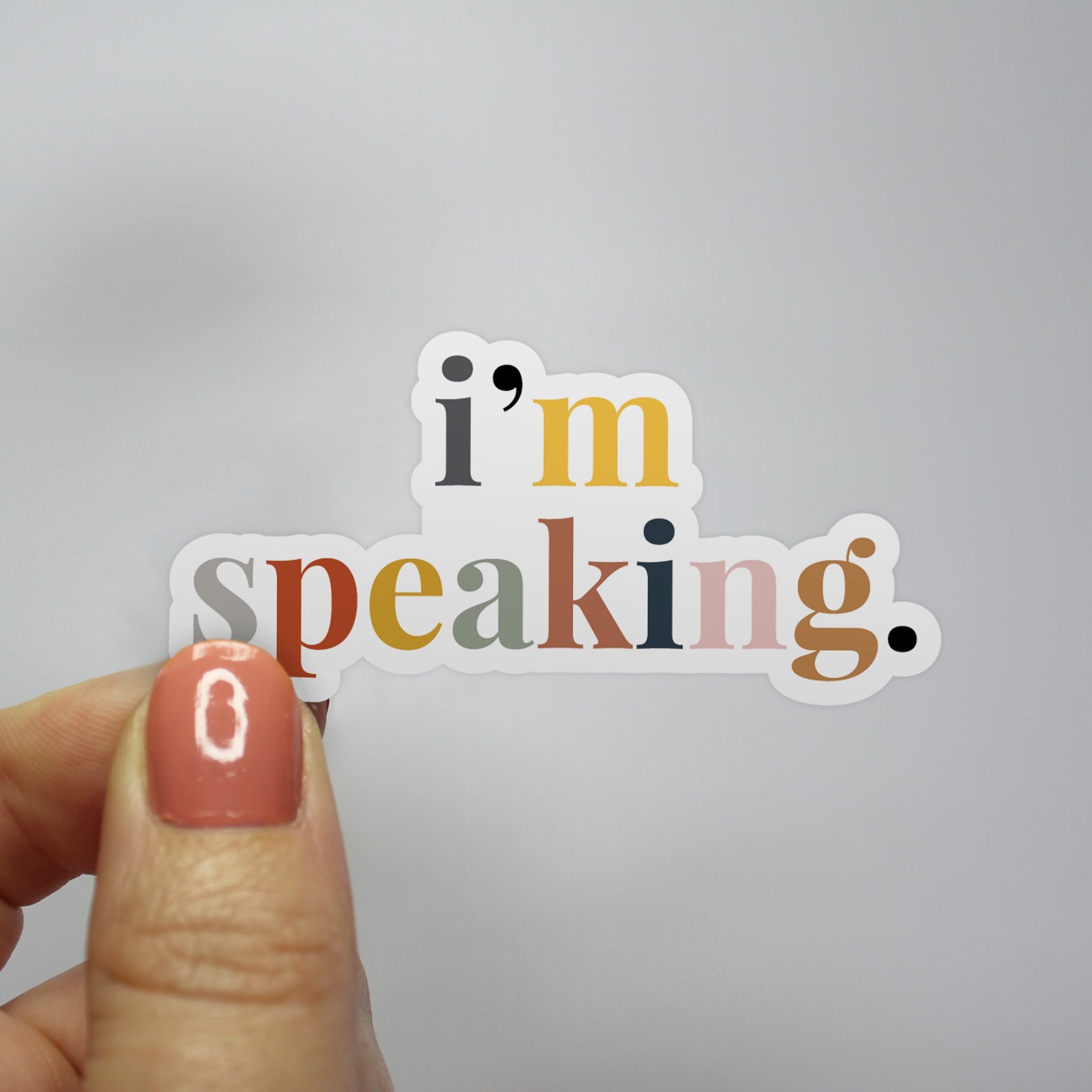 I'm Speaking Kamala Harris Glossy Sticker - SuperMom Headquarters