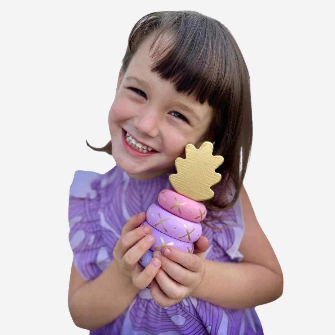 Pineapple Wooden Stacking Toy - SuperMom Headquarters