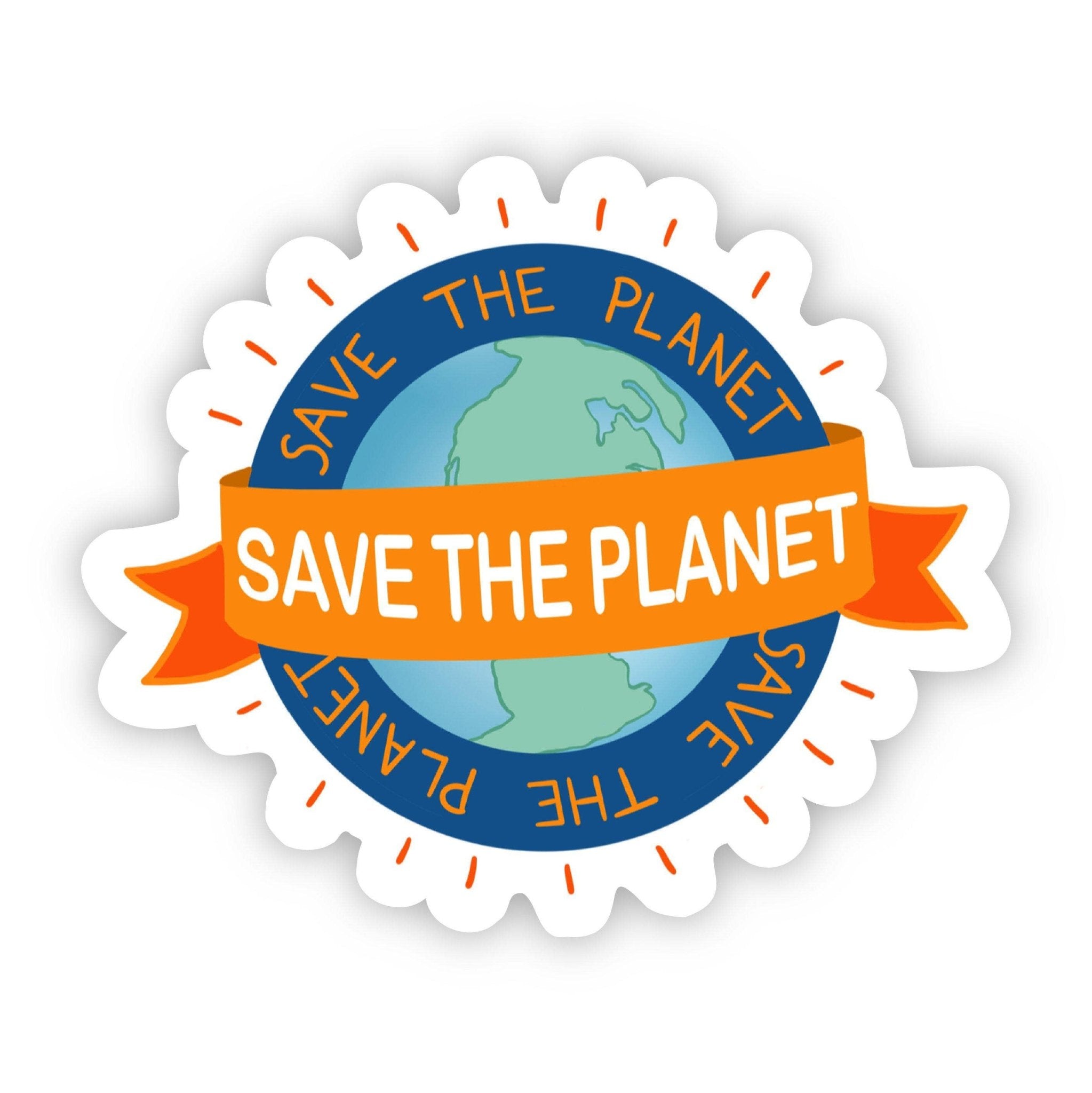 Save the Planet Banner Sticker - SuperMom Headquarters