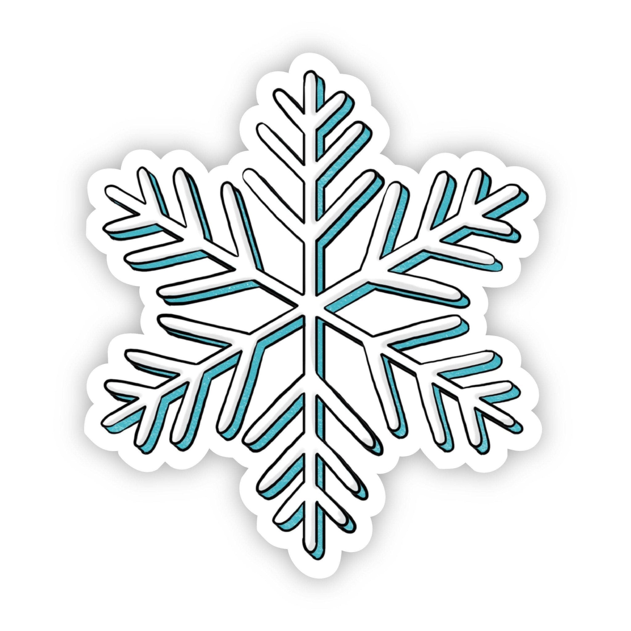 Teal Snowflake Sticker - SuperMom Headquarters