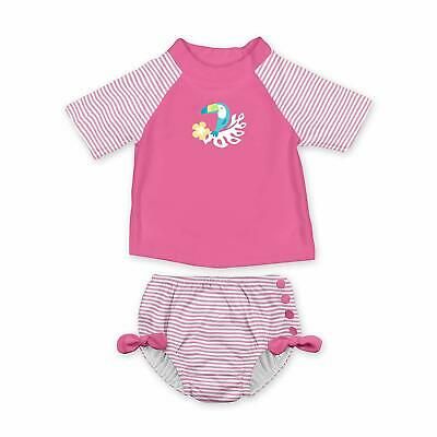 Two-Piece Rashguard Swimsuit Set with Built-in Reusable Absorbent Swim Diaper *FINAL SALE* - SuperMom Headquarters