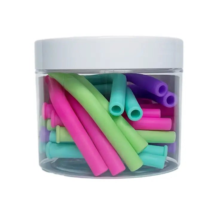 Build-A-Straw Adjustable Silicone Straws with Container - SuperMom Headquarters