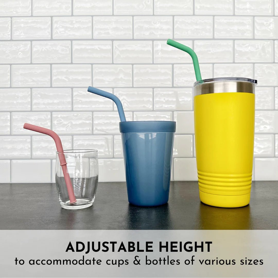 Big Bee, Little Bee Build-A-Straw Reusable Silicone Straws: Individual  Travel Pods