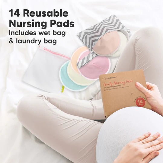 Reusable Organic Nursing Pads (Pastel Touch, Medium 3.9)