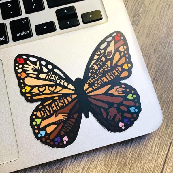 Diversity Butterfly Vinyl Stickers - SuperMom Headquarters