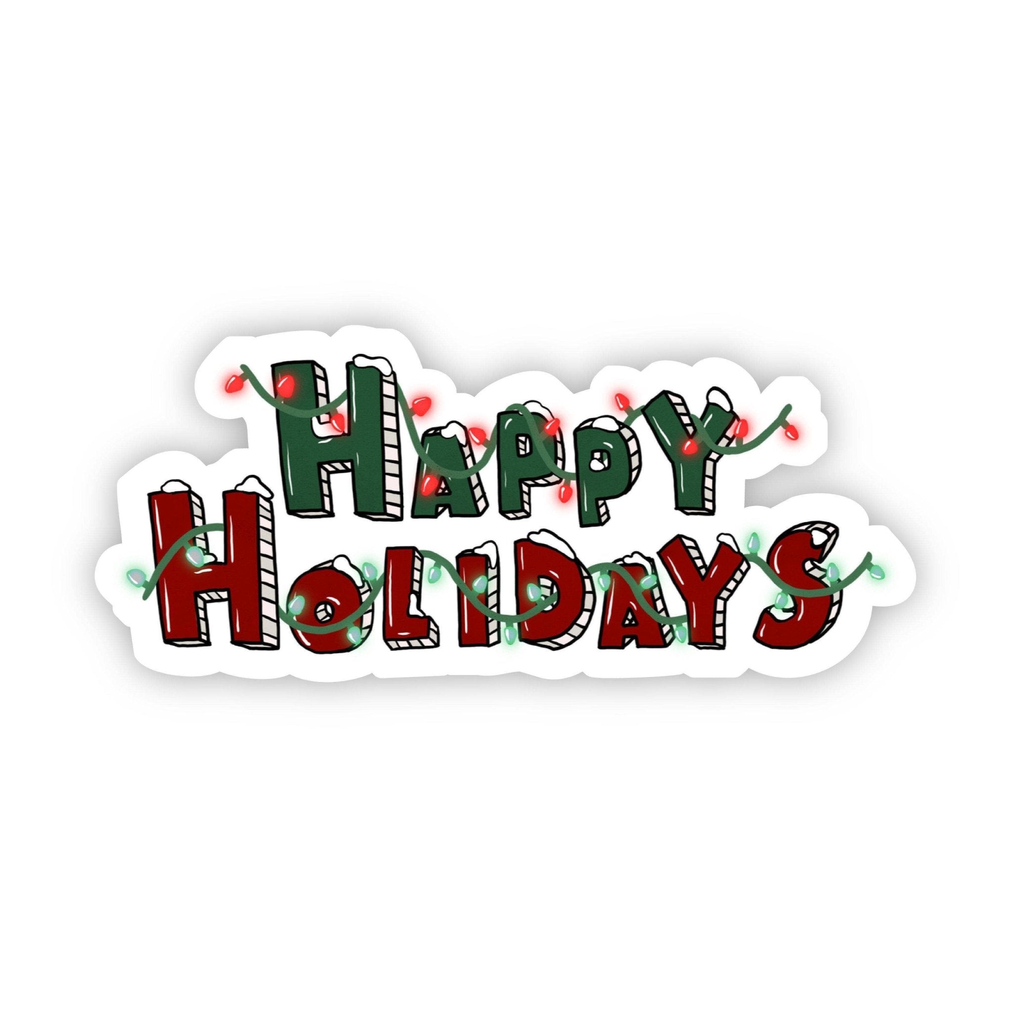 Happy Holidays Sticker - SuperMom Headquarters