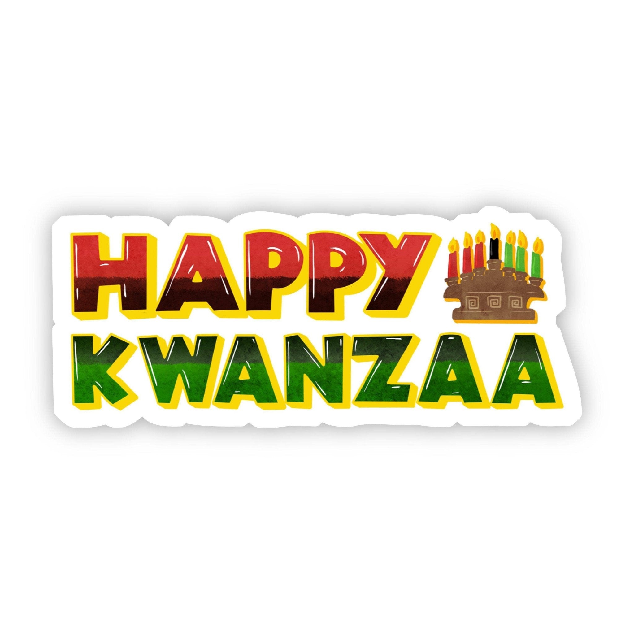 Happy Kwanzaa Sticker - SuperMom Headquarters