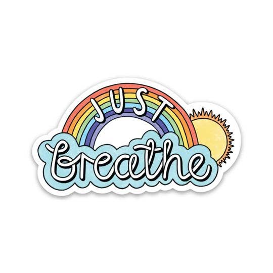 Just Breathe Sticker - SuperMom Headquarters