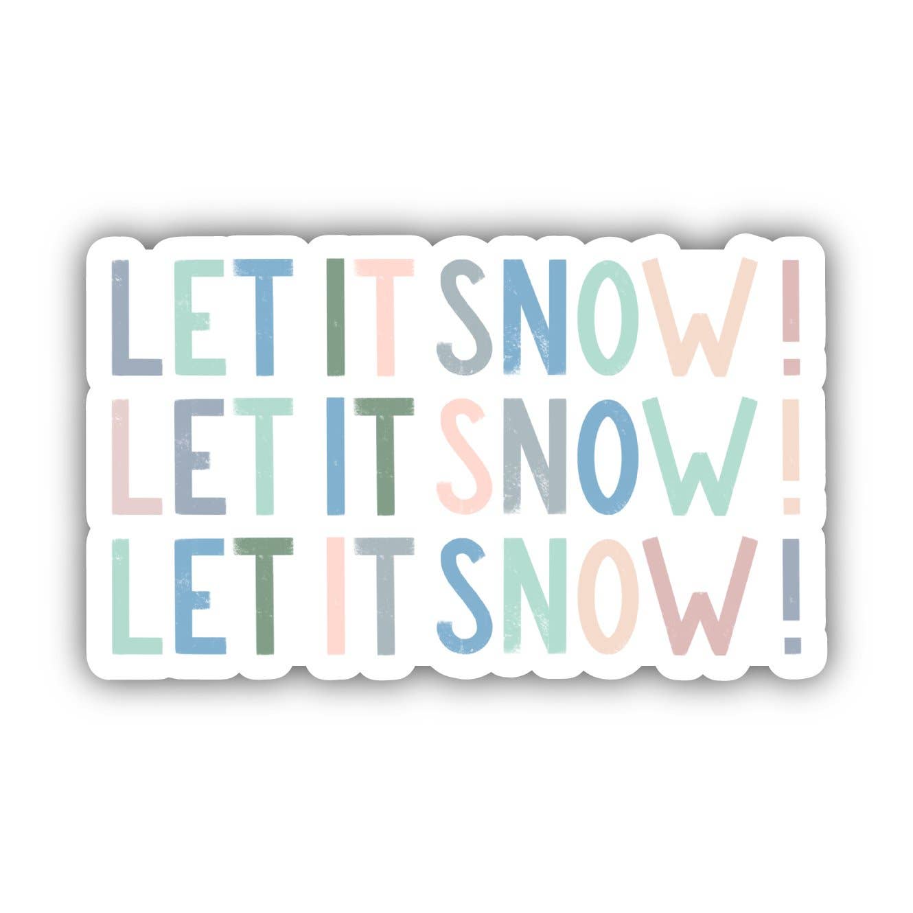 Let It Snow - Multicolor Lettering Sticker - SuperMom Headquarters