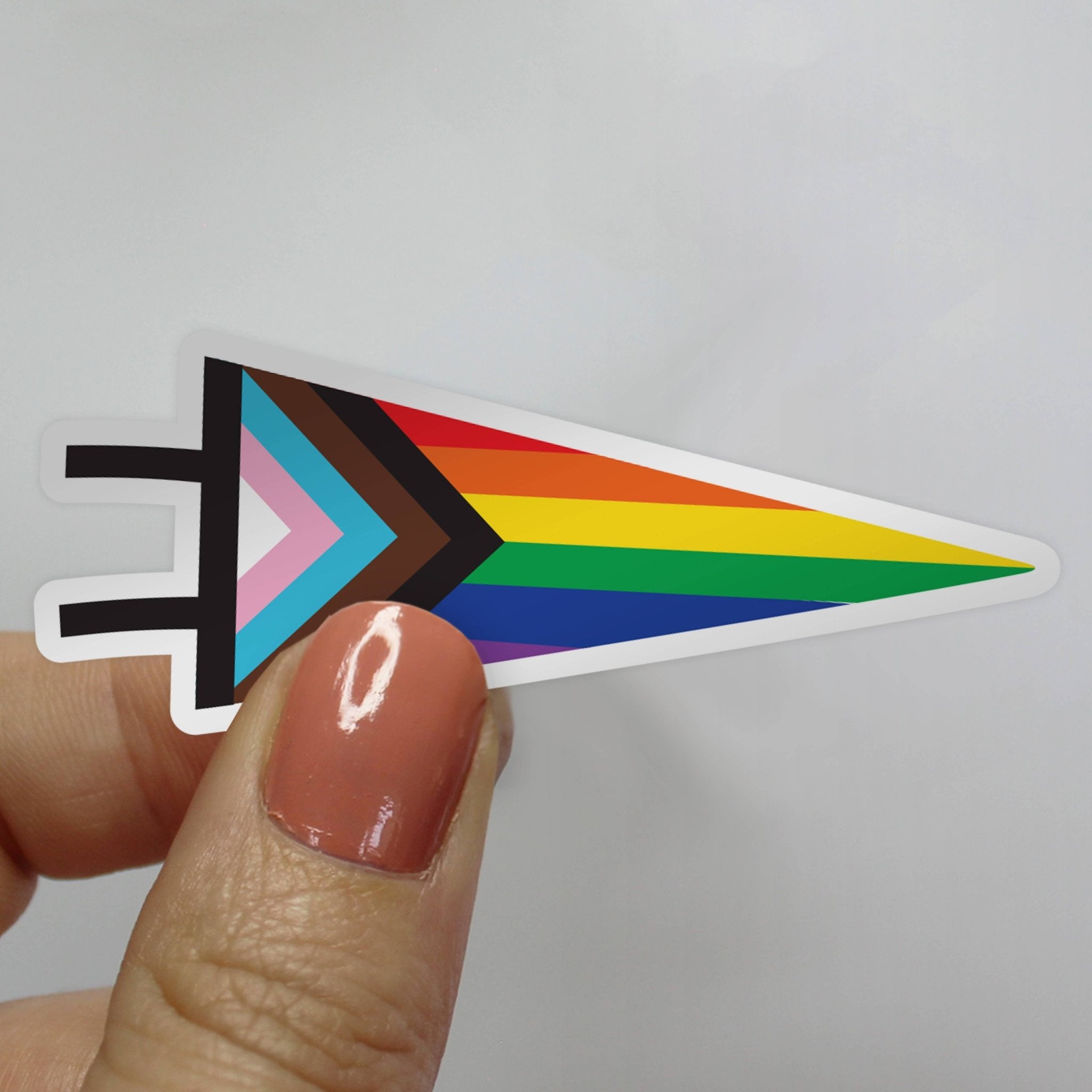 Pride Pennant Flag Sticker - SuperMom Headquarters