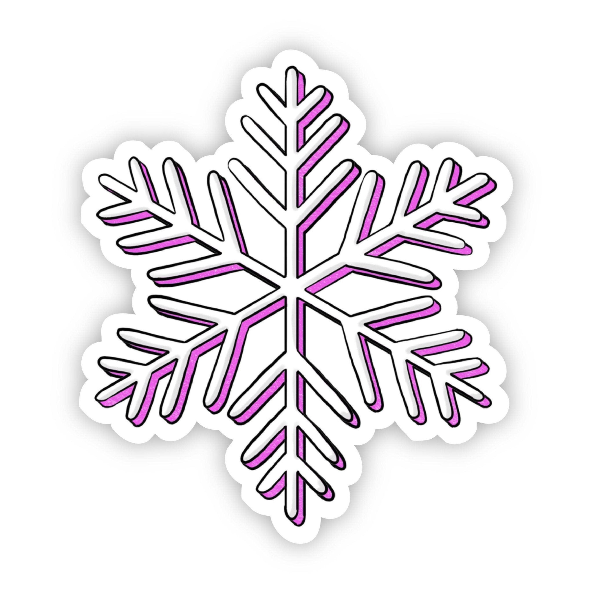 Purple Snowflake Sticker - SuperMom Headquarters