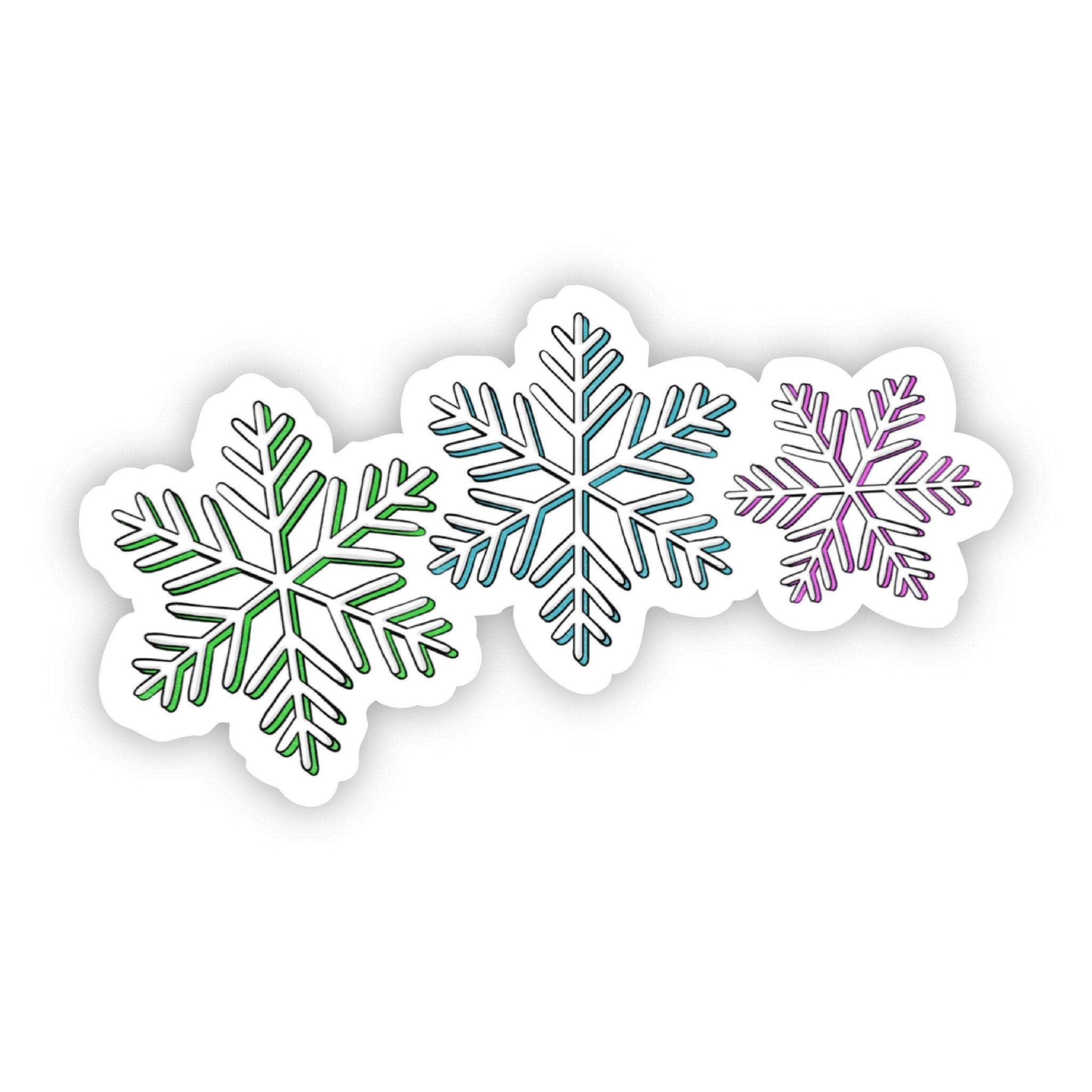 Three Snowflakes Sticker - SuperMom Headquarters